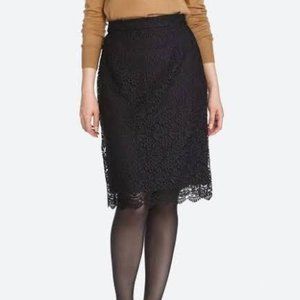 Uniqlo Blush Lace Pencil Skirt